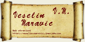 Veselin Maravić vizit kartica